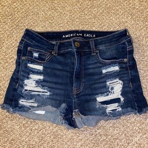 American eagle distressed jean shorts